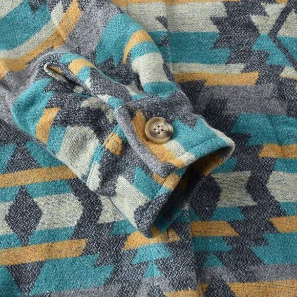 New Turquoise Aztec Pattern Jacket - Picture 5 of 6